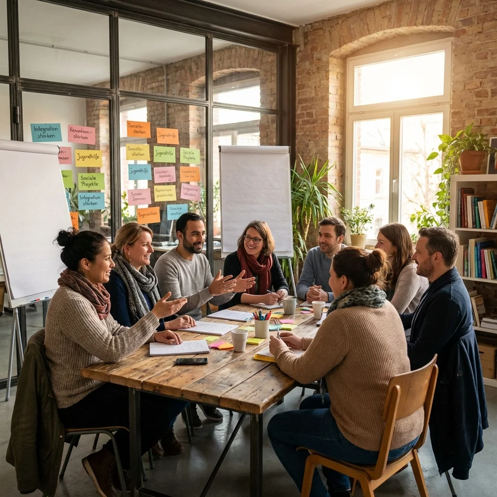 FamilienLotsen Team bei der Beratung im Kulturrat
